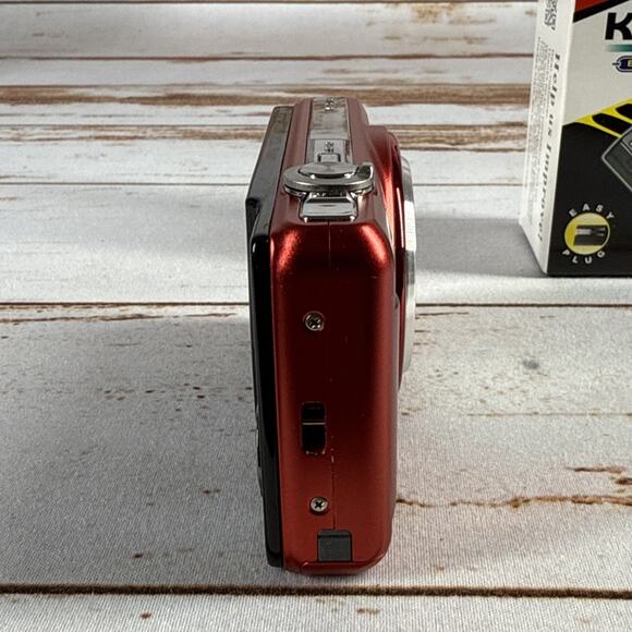 Olympus VR-320 14.0MP Digital Camera Red w/ Battery & Charge Pixel Spot Issue - Picture 7 of 7